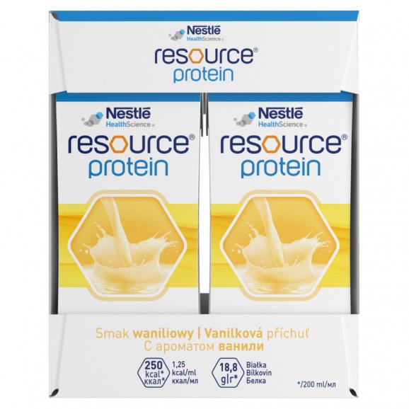 Nestle Resource Protein smak waniliowy – dietetyczny środek spożywczy w płynie (4 x 200 ml) Nestle Resource Protein smak waniliowy – dietetyczny środek spożywczy w płynie (4 x 200 ml) - zdjęcie produktu