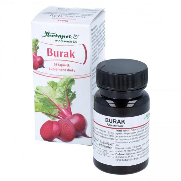 Herbapol Burak, kapsułki, 30 sztuk - zdjęcie produktu