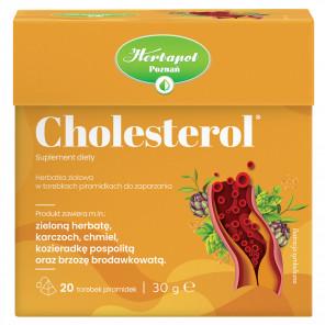 Herbapol Cholesterol, herbata ziołowa do zaparzania – suplement diety (20 torebek) - zdjęcie produktu