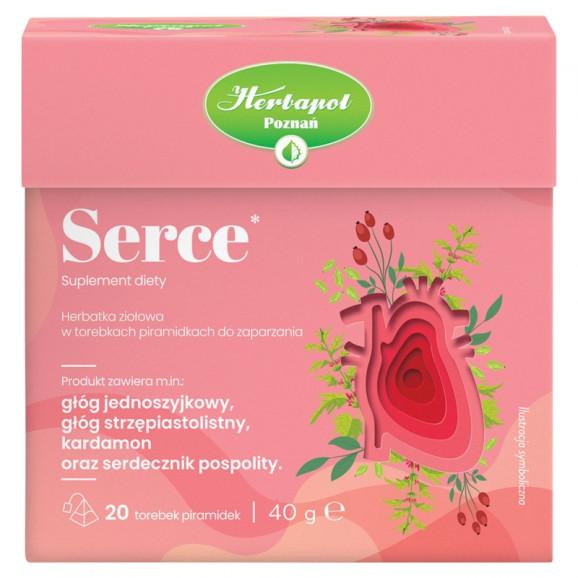 Herbapol Serce herbata ziołowa do zaparzania – suplement diety (20 torebek) Herbapol Serce herbata ziołowa do zaparzania – suplement diety (20 torebek) - zdjęcie produktu