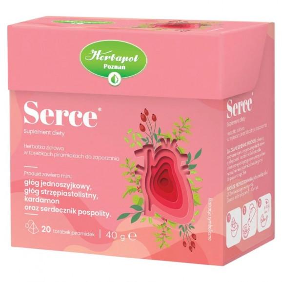 Herbapol Serce herbata ziołowa do zaparzania – suplement diety (20 torebek) Herbapol Serce herbata ziołowa do zaparzania – suplement diety (20 torebek) - zdjęcie produktu