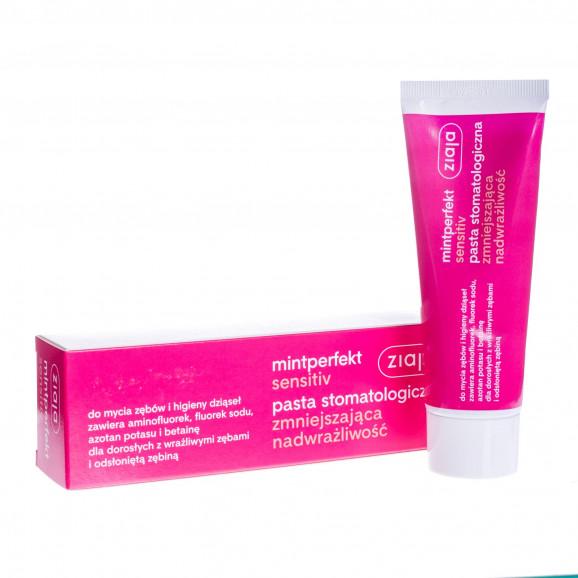 Ziaja Mintperfekt Sensitiv Pasta stomatologiczna zmniejszająca nadwrażliwość (75 ml) Ziaja Mintperfekt Sensitiv Pasta stomatologiczna zmniejszająca nadwrażliwość (75 ml) - zdjęcie produktu