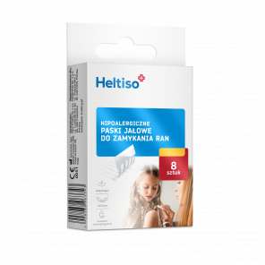 Heltiso hipoalergiczne paski jałowe do zamykania ran (8 szt.) - zdjęcie produktu