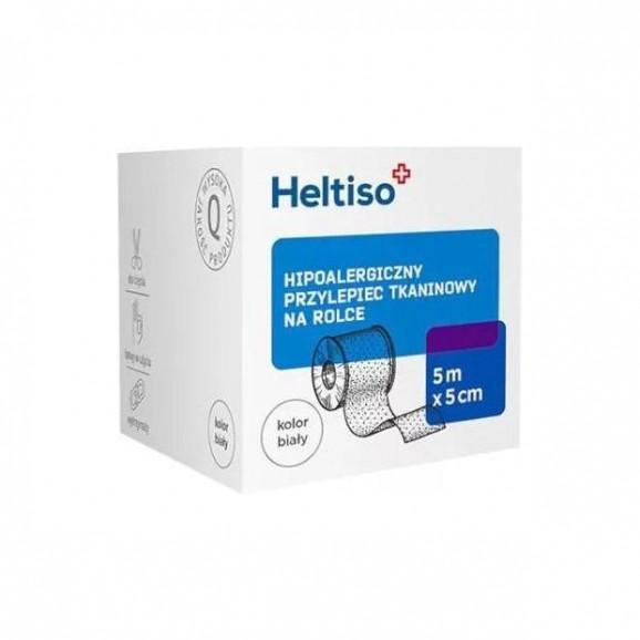 Heltiso Hipoalergiczny przylepiec tkaninowy na rolce 5m x 5cm (1 sztuka) Heltiso Hipoalergiczny przylepiec tkaninowy na rolce 5m x 5cm (1 sztuka) - zdjęcie produktu