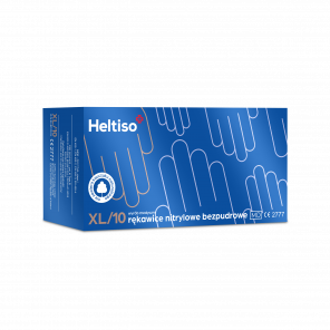 Heltiso Rękawice diagnostyczne nitrylowe, bezpudrowe, niebieskie, rozmiar XL/10 (100 sztuk) - zdjęcie produktu