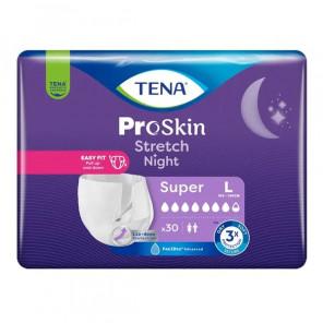 TENA ProSkin Stretch Night Super - pieluchomajtki na noc, rozmiar L, 30 szt. - zdjęcie produktu