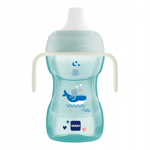 MAM Kubek niekapek 8+ Fun to Drink Cup 270 ml - kolor niebieski - zdjęcie produktu