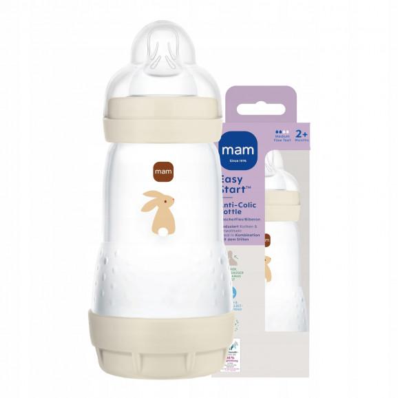 MAM Butelka antykolkowa Perfect Start 2m+ 260 ml Grounding in Nature Unisex MAM Butelka antykolkowa Perfect Start 2m+ 260 ml Grounding in Nature Unisex - zdjęcie produktu