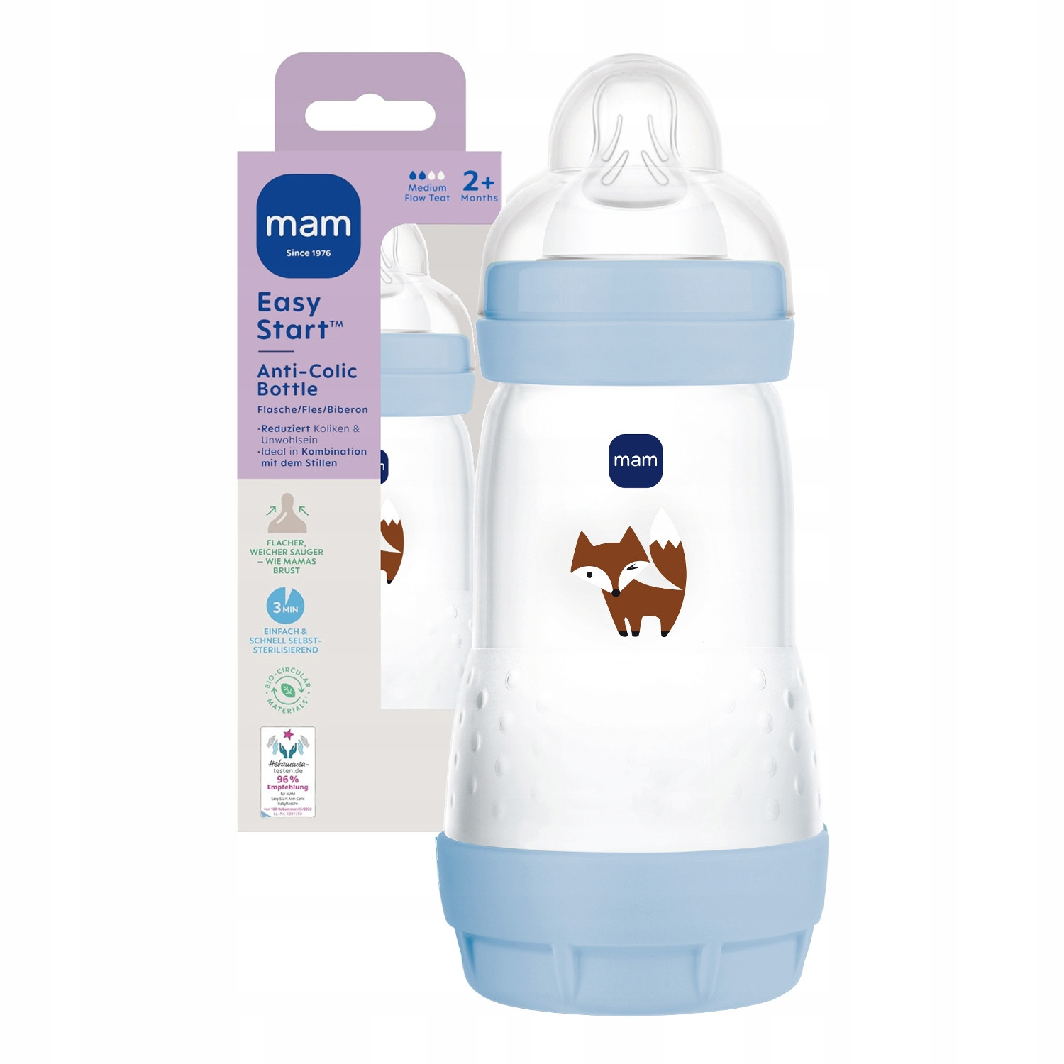MAM Butelka antykolkowa Perfect Start 2m+ 260 ml Grounding in Nature Boy
