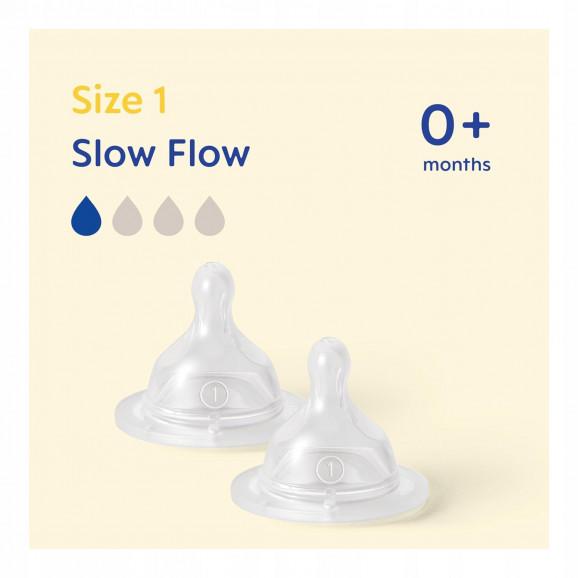MAM Smoczek silikonowy do butelki SkinSoft 0m+ rozmiar 1 (2 sztuki) - zdjęcie produktu