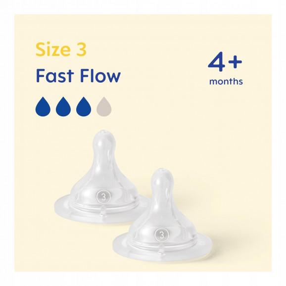 MAM Smoczek silikonowy do butelki SkinSoft 4m+ rozmiar 3 (2 sztuki) - zdjęcie produktu