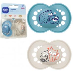 MAM Original Start 6m+ Smoczek uspokajający, silikonowy, ortodontyczny Planet Love Boy, 2 sztuki - zdjęcie produktu