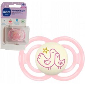 MAM Smoczek uspokajający silikonowy Perfect Night 16+ Planet Love Girl - zdjęcie produktu