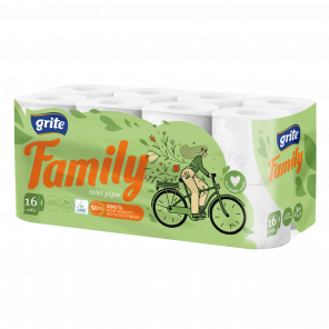 Grite Family Papier toaletowy 16 rolek (145 listków, 3 warstwy) - zdjęcie produktu