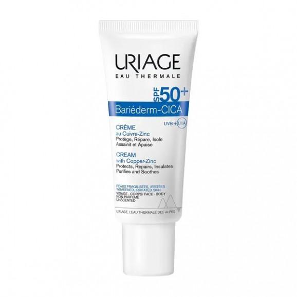 Uriage Eau Thermale Bariederm Cica SPF 50+ krem regenerujący (40 ml) Uriage Eau Thermale Bariederm Cica SPF 50+ krem regenerujący (40 ml) - zdjęcie produktu
