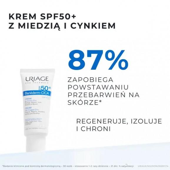 Uriage Eau Thermale Bariederm Cica SPF 50+ krem regenerujący (40 ml) Uriage Eau Thermale Bariederm Cica SPF 50+ krem regenerujący (40 ml) - zdjęcie produktu
