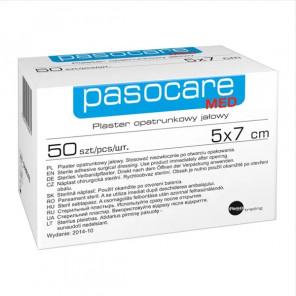 Pasocare MED, plaster opatrunkowy jałowy 5 x 7 cm, 50 szt. - zdjęcie produktu
