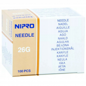 Nipro Needle, igły, 26G, 0,45x12 mm (HN 2613 ET), 100 sztuk - zdjęcie produktu
