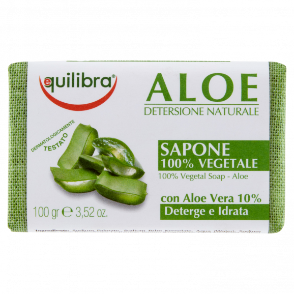 Equilibra Aloesowe mydło w kostce (100 g) Equilibra Aloesowe mydło w kostce (100 g) - zdjęcie produktu
