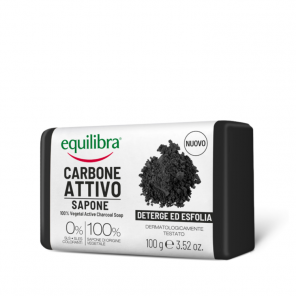 Equilibra Carbo Mydło oczyszczające 100% roślinne z aktywnym węglem, 100 g - zdjęcie produktu