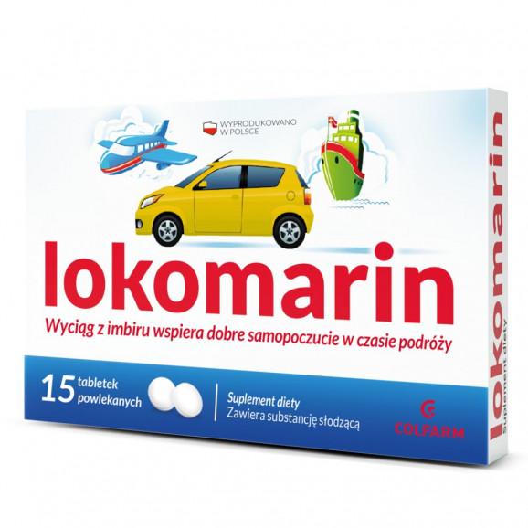 Lokomarin – tabletki z wyciągiem z imbiru (15 szt.) Lokomarin – tabletki z wyciągiem z imbiru (15 szt.) - zdjęcie produktu