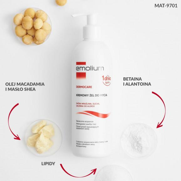 Emolium Dermocare Kremowy żel do mycia, od 1 miesiąca (400 ml) Emolium Dermocare Kremowy żel do mycia, od 1 miesiąca (400 ml) - zdjęcie produktu