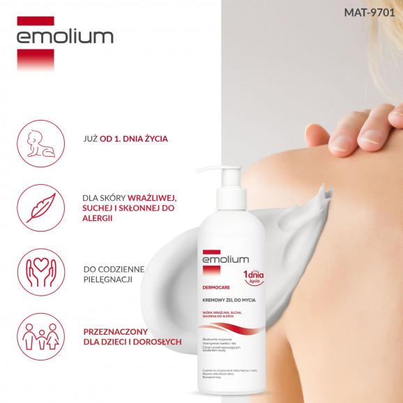 Emolium Dermocare Kremowy żel do mycia, od 1 miesiąca (400 ml) Emolium Dermocare Kremowy żel do mycia, od 1 miesiąca (400 ml) - zdjęcie produktu