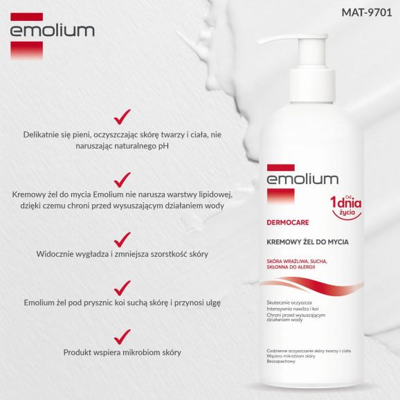 Emolium Dermocare Kremowy żel do mycia, od 1 miesiąca (400 ml) Emolium Dermocare Kremowy żel do mycia, od 1 miesiąca (400 ml) - zdjęcie produktu