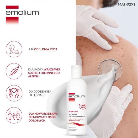 Emolium Dermocare, delikatna emulsja do kąpieli od 1 dnia życia, 200 ml - zdjęcie produktu