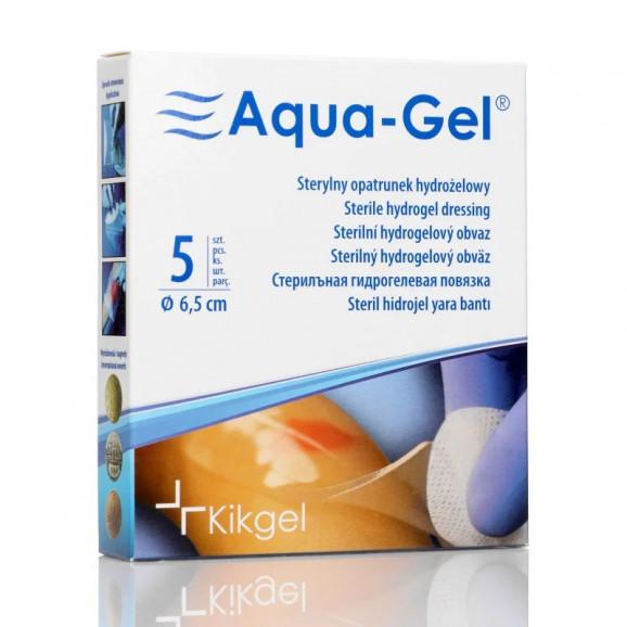 Aqua-Gel Opatrunek Hydrożelowy Ø 6,5 cm – wyrób medyczny (5 sztuk) - zdjęcie produktu