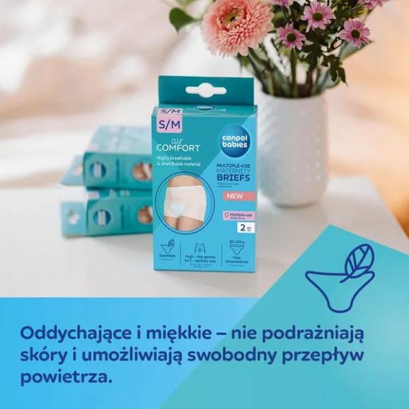 Canpol Babies Wielorazowe siateczkowe majtki poporodowe, rozmiar S/M, 2 szt. - zdjęcie produktu