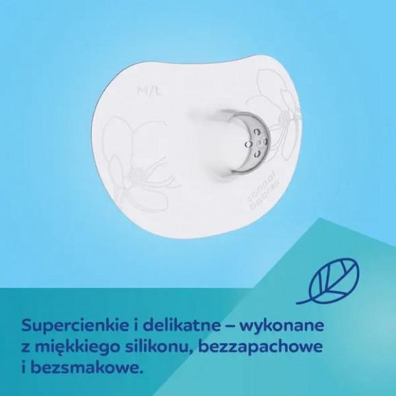 Canpol Babies EasyStart silikonowe osłonki piersi, 2 sztuki, rozmiar M/L - zdjęcie produktu