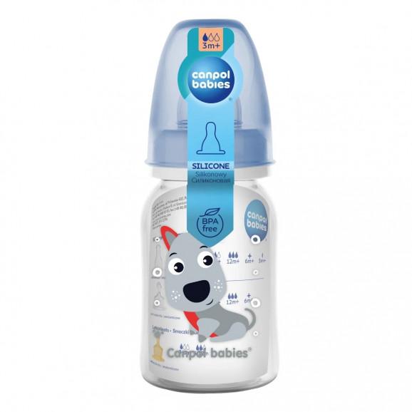 Canpol Babies Butelka ze smoczkiem dla dzieci 12m+ Cute Animals (BPA 0%) 120 ml - zdjęcie produktu