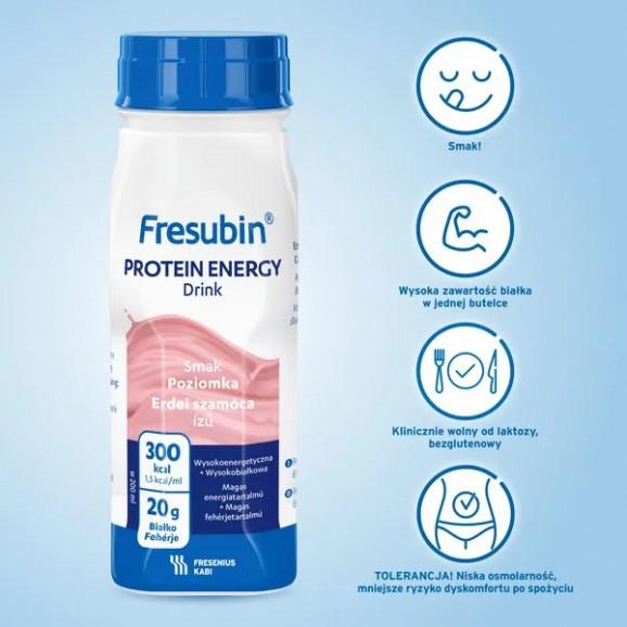 Fresubin Protein Energy Drink – preparat odżywczy, smak poziomkowy (4x200 ml) - zdjęcie produktu