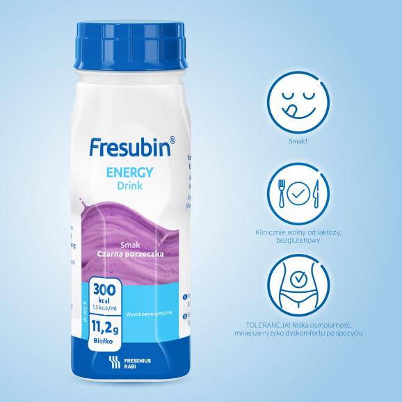 Fresubin Energy Drink - preparat odżywczy, smak czarna porzeczka (4 x 200 ml) - zdjęcie produktu
