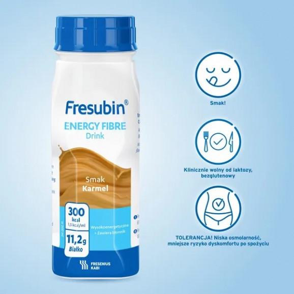 Fresubin Energy Fibre Drink - preparat odżywczy, smak karmelowy (4 x 200 ml) - zdjęcie produktu