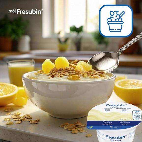 Fresubin YOcreme – deser wysokobiałkowy, wysokoenergetyczny o smaku cytrynowym (4 x 125g) Fresubin YOcreme – deser wysokobiałkowy, wysokoenergetyczny o smaku cytrynowym (4 x 125g) - zdjęcie produktu