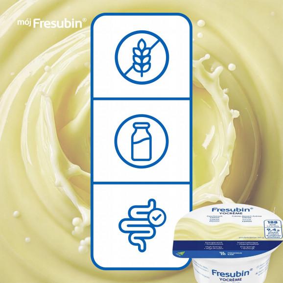 Fresubin YOcreme – deser wysokobiałkowy, wysokoenergetyczny o smaku cytrynowym (4 x 125g) Fresubin YOcreme – deser wysokobiałkowy, wysokoenergetyczny o smaku cytrynowym (4 x 125g) - zdjęcie produktu