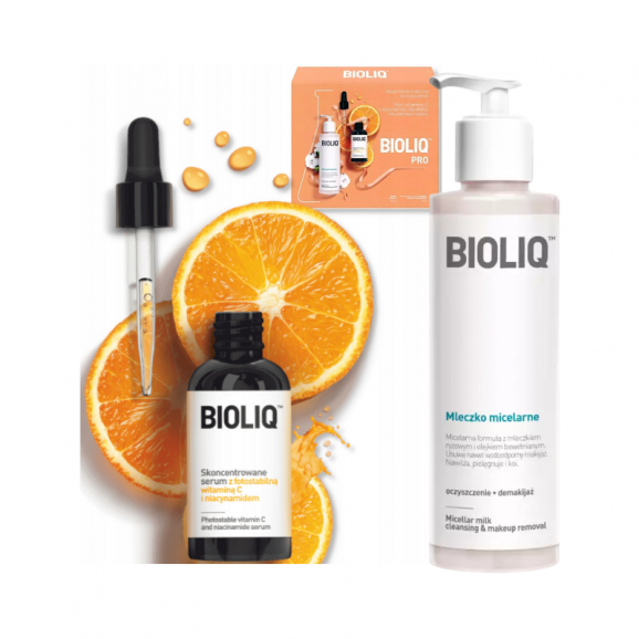 [30.04.2026] Bioliq Pro Zestaw Kosmetyków, Serum z witaminą C i niacynamidem 20 ml + Mleczko micelarne 135 ml - zdjęcie produktu