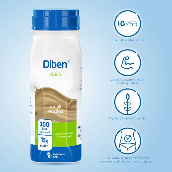 Diben Drink, preparat odżywczy, smak pralina, 4 x 200 ml - zdjęcie produktu