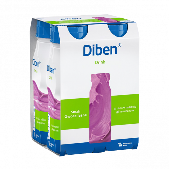 Diben Drink, preparat odżywczy, smak owoców leśnych, 4 x 200 ml Diben Drink, preparat odżywczy, smak owoców leśnych, 4 x 200 ml - zdjęcie produktu
