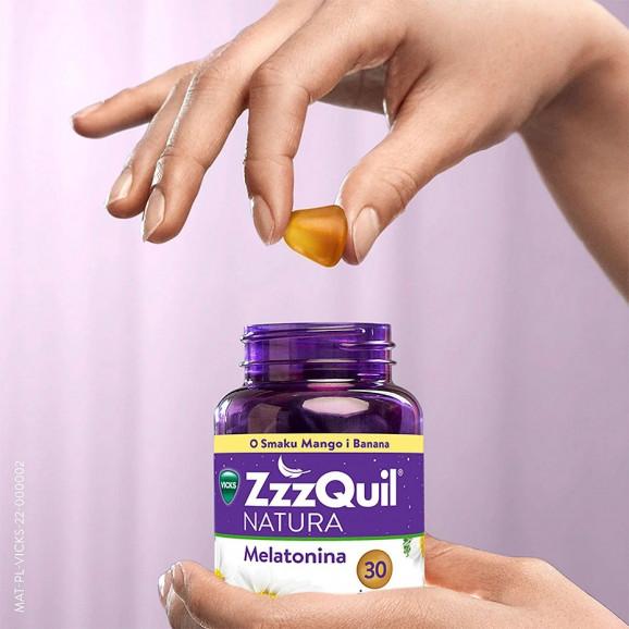 [31.05.2026] ZzzQuil Natura o smaku mango i banana, 30 żelek – suplement diety - zdjęcie produktu
