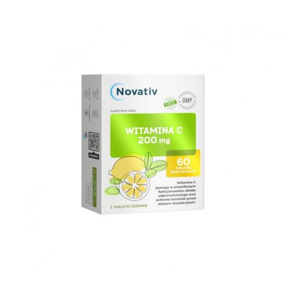 Novativ Witamina C 200 mg – suplement diety (60 tabletek) - zdjęcie produktu