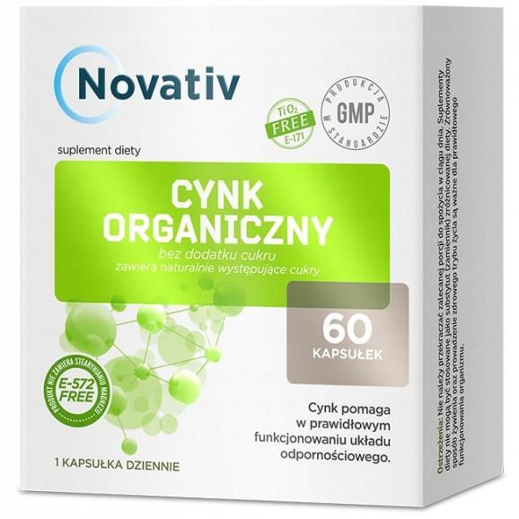 Novativ Cynk Organiczny 60 kapsułek - zdjęcie produktu