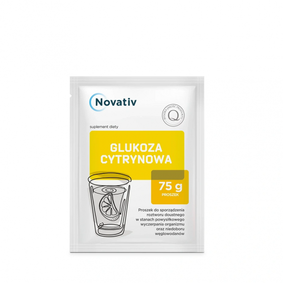 Novativ Glukoza cytrynowa – suplement diety (75 g) Novativ Glukoza cytrynowa – suplement diety (75 g) - zdjęcie produktu