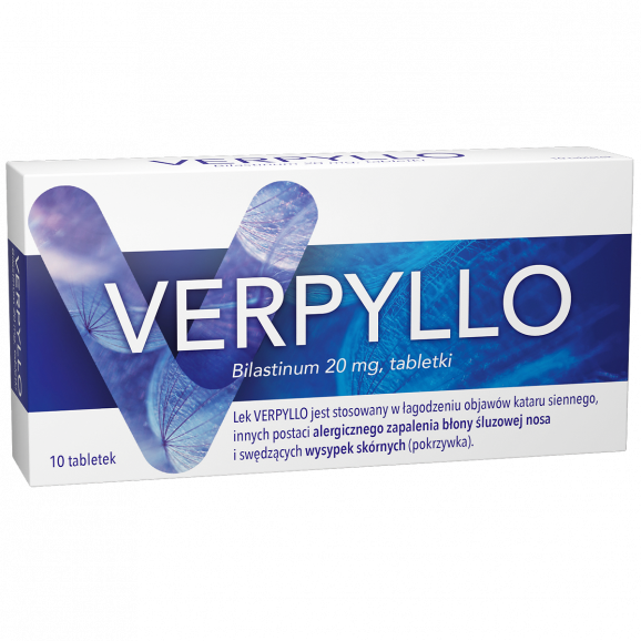 Verpyllo 20 mg – tabletki przeciwalergiczne (10 tabletek) - zdjęcie produktu
