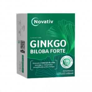 Novativ Ginkgo Biloba 120 Complex (60 kapsułek) – suplement diety - zdjęcie produktu