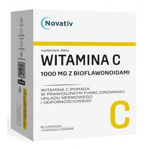 Novativ Witamina C 1000 mg z bioflawonoidami, suplement diety (60 kapsułek) - zdjęcie produktu