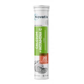 Novativ Calcium + Witamina C, 20 tabletek musujących - zdjęcie produktu