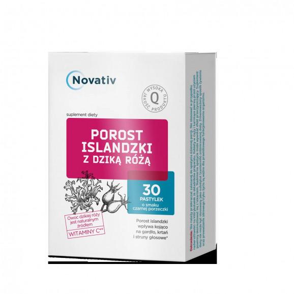 Novativ Porost Islandzki z dziką różą – suplement diety (30 pastylek) Novativ Porost Islandzki z dziką różą – suplement diety (30 pastylek) - zdjęcie produktu
